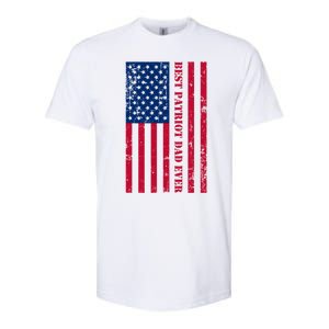 American Flag Best Patriot Dad Ever Patriotic Fathers Day Gift Softstyle CVC T-Shirt