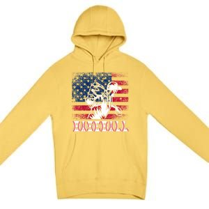 American Flag Baseball Player Batter Funny Game Day Gift Premium Pullover Hoodie