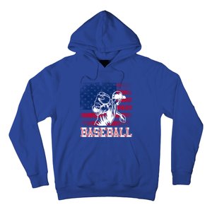 American Flag Baseball Player Batter Funny Game Day Gift Hoodie