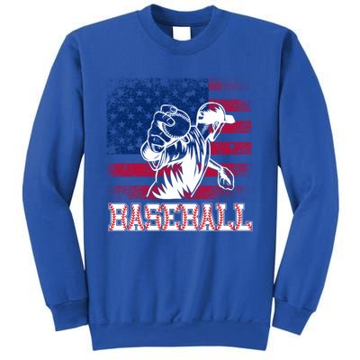 American Flag Baseball Player Batter Funny Game Day Gift Sweatshirt