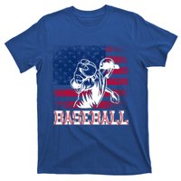 American Flag Baseball Player Batter Funny Game Day Gift T-Shirt