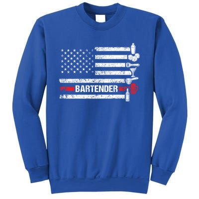 American Flag Bartending Bar Working Bartender Gift Sweatshirt