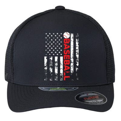 American Flag Baseball Team Gift Flexfit Unipanel Trucker Cap