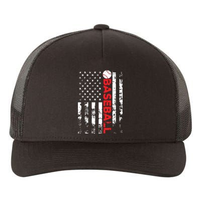 American Flag Baseball Team Gift Yupoong Adult 5-Panel Trucker Hat