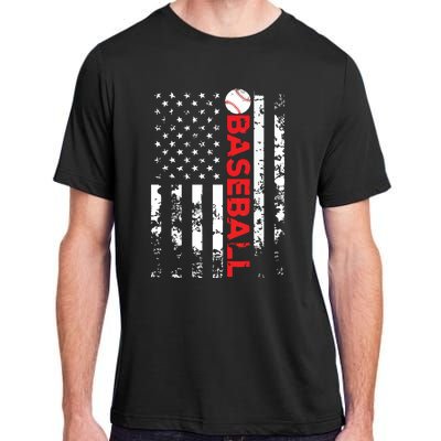 American Flag Baseball Team Gift Adult ChromaSoft Performance T-Shirt