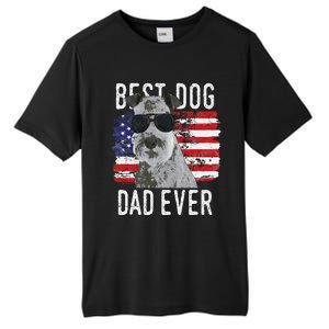 American Flag Best Dog Dad Ever Lakeland Terriers Usa Tall Fusion ChromaSoft Performance T-Shirt