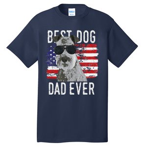 American Flag Best Dog Dad Ever Lakeland Terriers Usa Tall T-Shirt