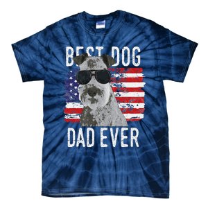 American Flag Best Dog Dad Ever Lakeland Terriers Usa Tie-Dye T-Shirt