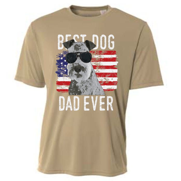 American Flag Best Dog Dad Ever Lakeland Terriers Usa Cooling Performance Crew T-Shirt