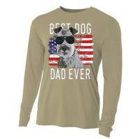 American Flag Best Dog Dad Ever Lakeland Terriers Usa Cooling Performance Long Sleeve Crew