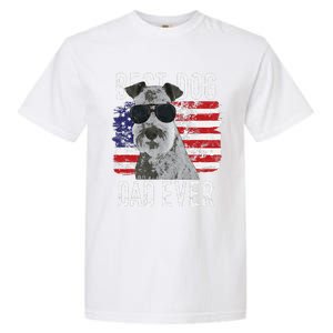 American Flag Best Dog Dad Ever Lakeland Terriers Usa Garment-Dyed Heavyweight T-Shirt