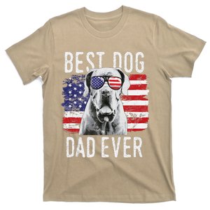 American Flag Best Dog Dad Ever Great Dane Usa T-Shirt