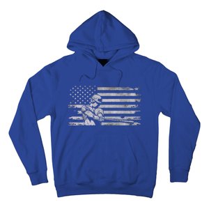 American Flag Baseball Cute Gift Baseball Gift Hoodie