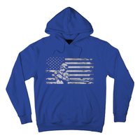 American Flag Baseball Cute Gift Baseball Gift Hoodie