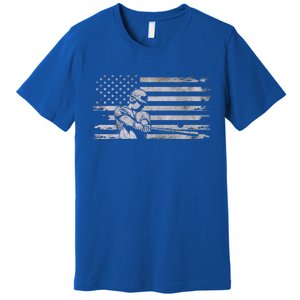 American Flag Baseball Cute Gift Baseball Gift Premium T-Shirt