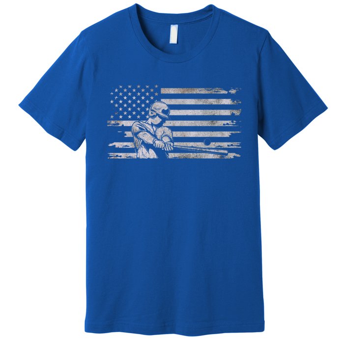 American Flag Baseball Cute Gift Baseball Gift Premium T-Shirt