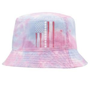 American Flag Baseball Team Gift Tie-Dyed Bucket Hat