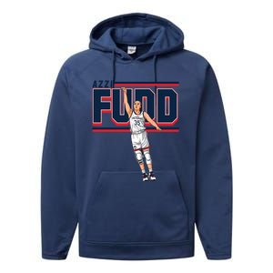 Azzi Fudd Basketball Player Team Lover Performance Fleece Hoodie