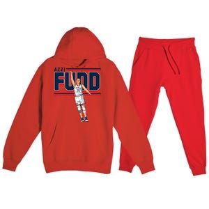 Azzi Fudd Basketball Player Team Lover Premium Hooded Sweatsuit Set