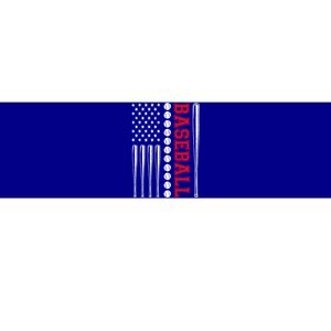 American Flag Baseball Team Gift Bumper Sticker