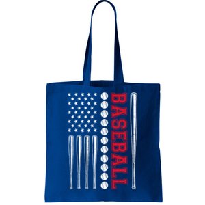 American Flag Baseball Team Gift Tote Bag