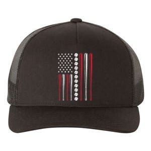 American Flag Baseball Team Gift Yupoong Adult 5-Panel Trucker Hat