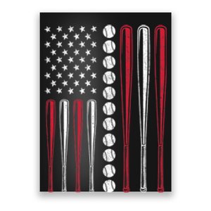 American Flag Baseball Team Gift Poster