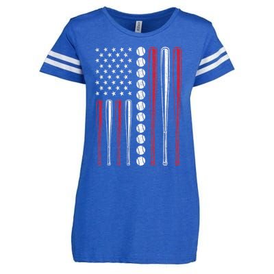 American Flag Baseball Team Gift Enza Ladies Jersey Football T-Shirt