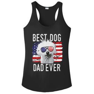 American Flag Best Dog Dad Ever Coton De Tulear Usa Ladies PosiCharge Competitor Racerback Tank