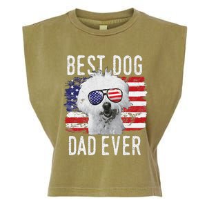 American Flag Best Dog Dad Ever Coton De Tulear Usa Garment-Dyed Women's Muscle Tee