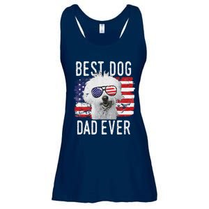 American Flag Best Dog Dad Ever Coton De Tulear Usa Ladies Essential Flowy Tank