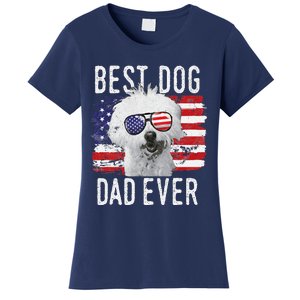 American Flag Best Dog Dad Ever Coton De Tulear Usa Women's T-Shirt