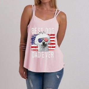 American Flag Best Dog Dad Ever Coton De Tulear Usa Women's Strappy Tank