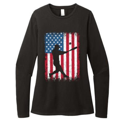 American Flag Baseball Team Gift Gift Womens CVC Long Sleeve Shirt