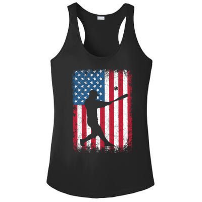 American Flag Baseball Team Gift Gift Ladies PosiCharge Competitor Racerback Tank