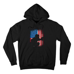 American Flag Baseball Catcher Usa Flag Baseball Hoodie