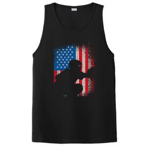 American Flag Baseball Catcher Usa Flag Baseball PosiCharge Competitor Tank