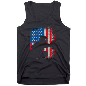 American Flag Baseball Catcher Usa Flag Baseball Tank Top