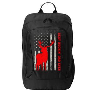 American Flag Best Buckin Dad Ever Deer Hunting Fathers Day Gift City Backpack