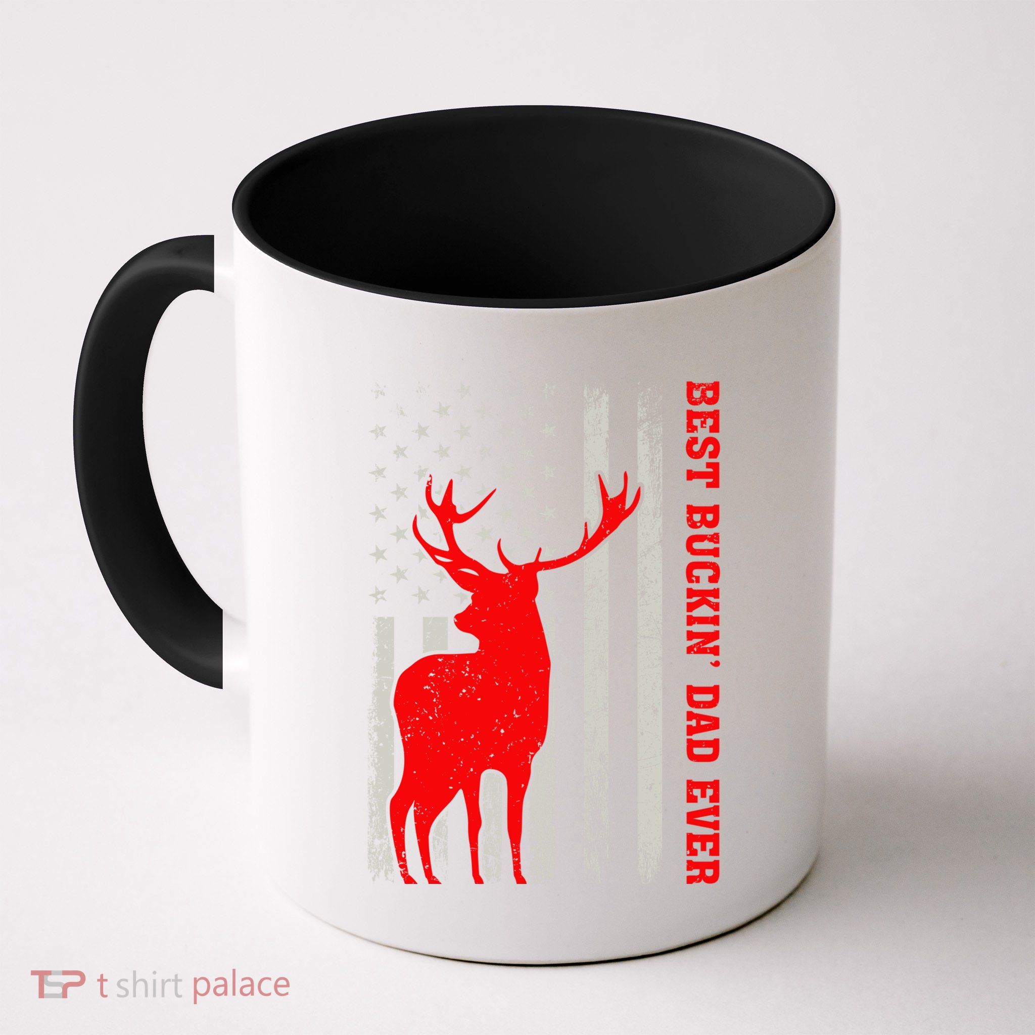 American Flag Best Buckin Dad Ever Deer Hunting Fathers Day Gift Mug