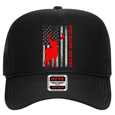American Flag Best Buckin Dad Ever Deer Hunting Fathers Day Gift Trucker Hat