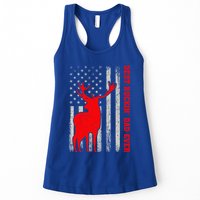 American Flag Best Buckin Dad Ever Deer Hunting Fathers Day Gift Womens Tank Top