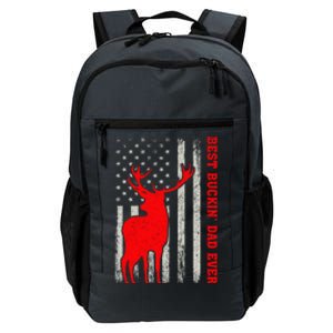 American Flag Best Buckin Dad Ever Deer Hunting Fathers Day Gift Daily Commute Backpack