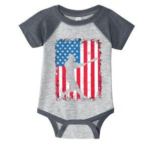 American Flag Baseball Team Gift Infant Baby Jersey Bodysuit