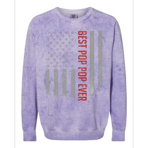 American Flag Best Pop Pop Ever Father's day Colorblast Crewneck Sweatshirt