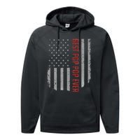 American Flag Best Pop Pop Ever Father's day Performance Fleece Hoodie