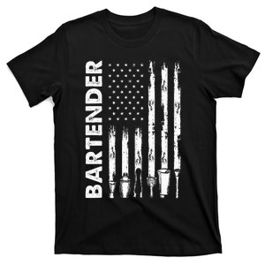 American Flag Bartender T-Shirt