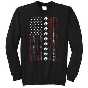 American Flag Baseball Red White Blue 4th Of July Sweatshirt