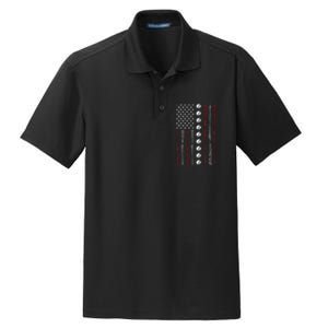 American Flag Baseball Red White Blue 4th Of July Dry Zone Grid Polo