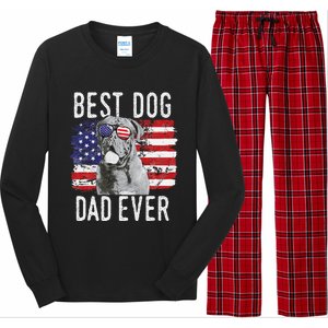 American Flag Best Dog Dad Ever Dogues De Bordeaux Usa Long Sleeve Pajama Set